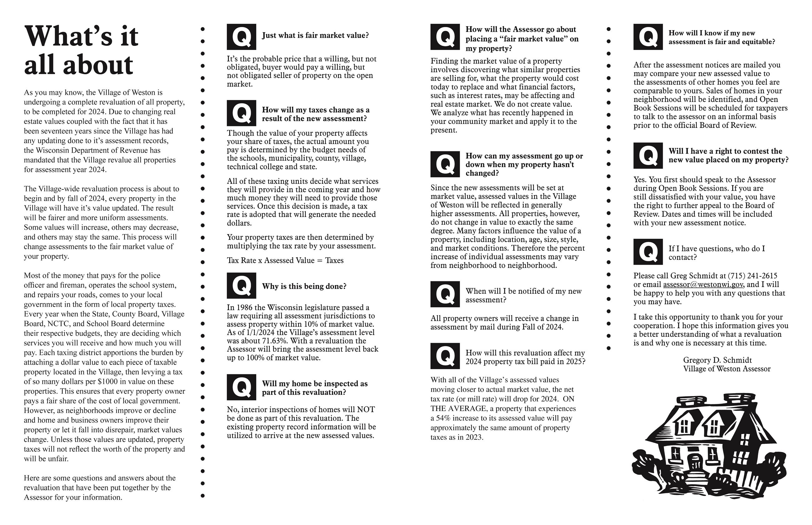 Revaluation Brochure Village of Weston