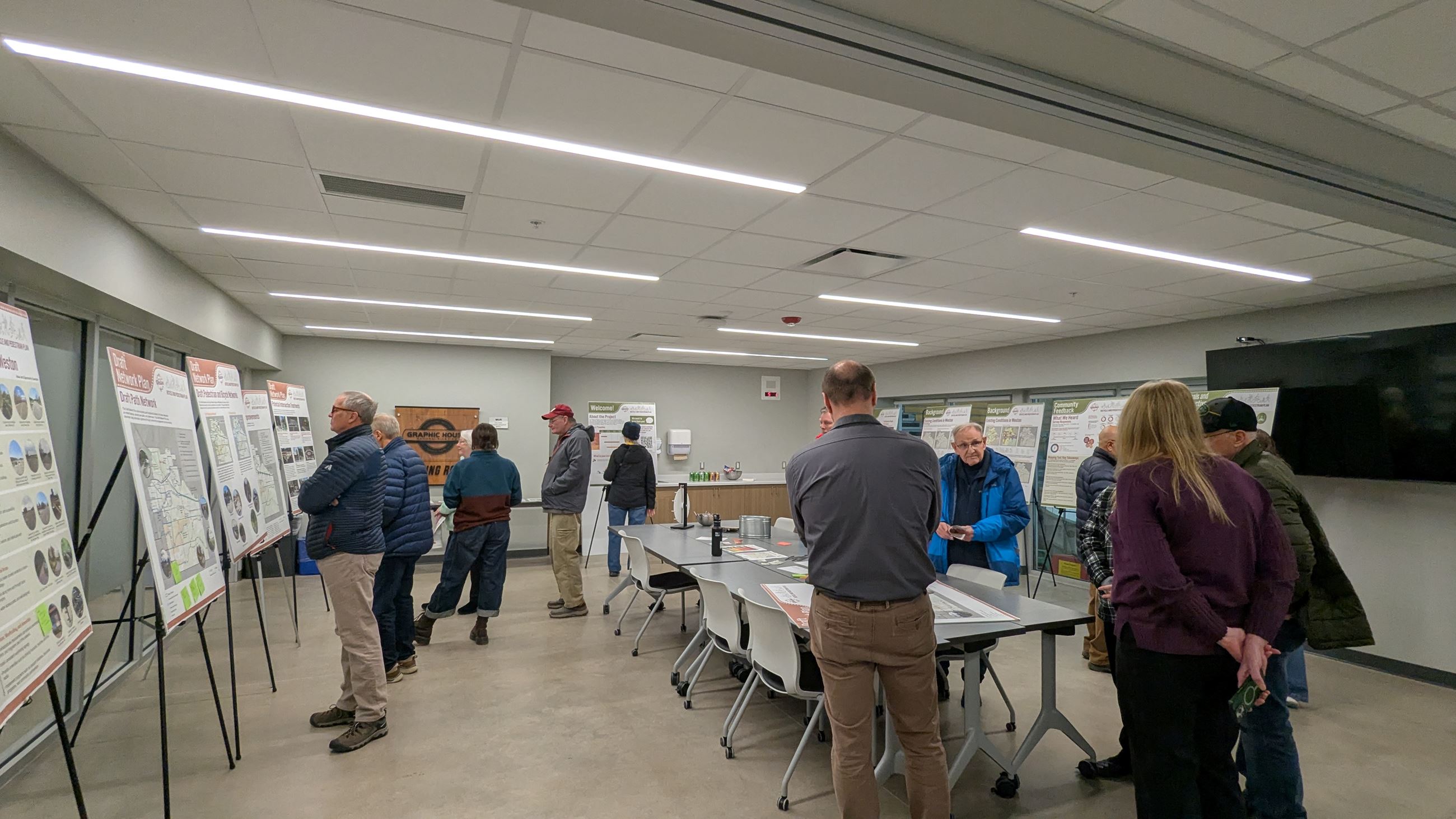 Image of community members at the open house at Greenheck Turner Community Center
